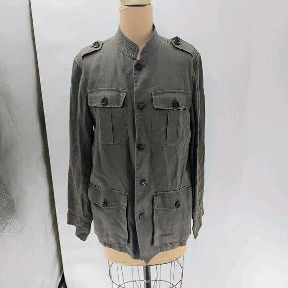 Zara 100% linen Military Officer Fully Lined Jacket - Picture 1 of 12